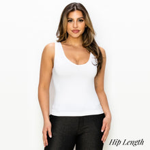 Load image into Gallery viewer, One Size: Seamless Hip Length Tank With Reversible Neckline