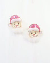 Load image into Gallery viewer, Fuzzy Santa Earrings