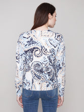 Load image into Gallery viewer, C2668PR Printed Sweater With Side Buttons