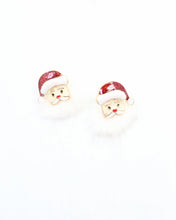 Load image into Gallery viewer, Fuzzy Santa Earrings