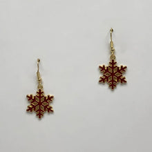 Load image into Gallery viewer, Snowflake Dangle Earrings
