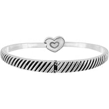 Load image into Gallery viewer, Celestia Heart Hinged Bangle