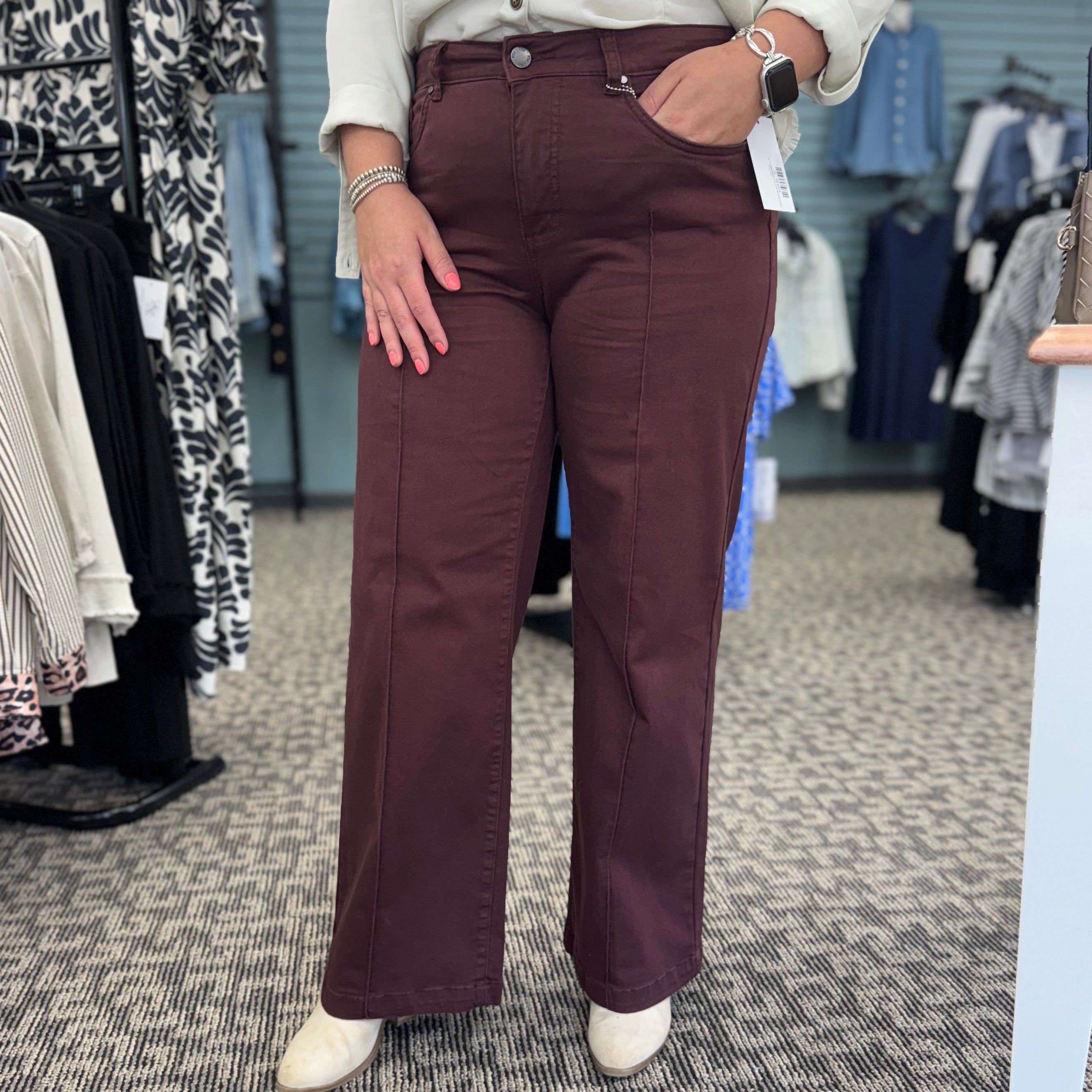 French Dressing Jeans Olivia Wide Leg Euro Twill Pant