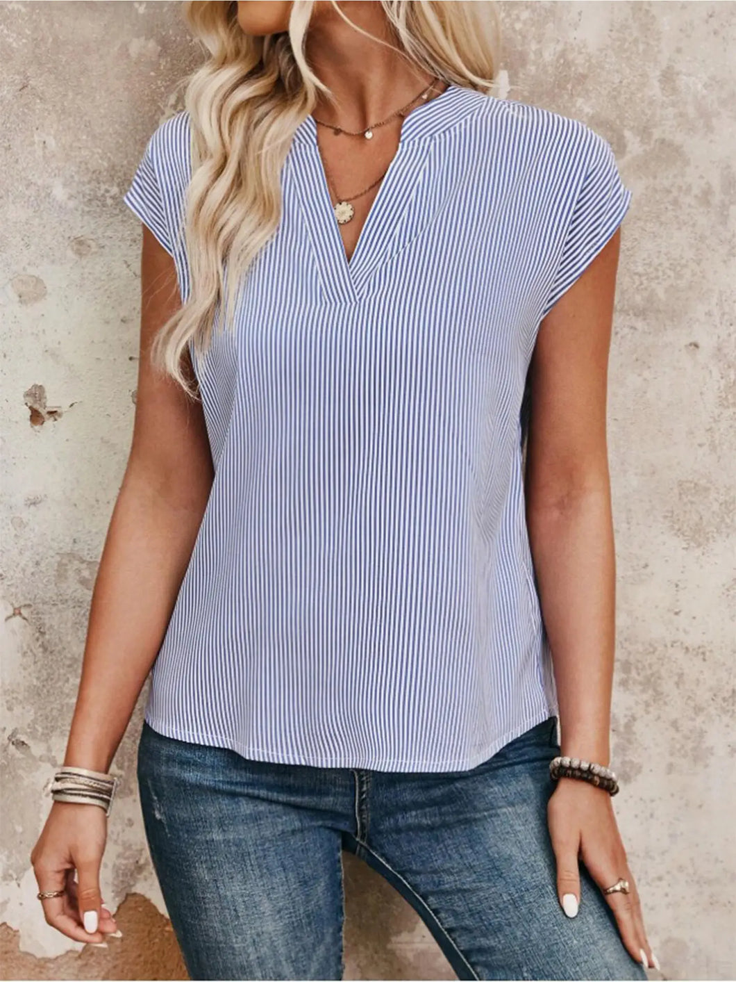 V-Neck Short Sleeved Shirt