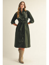 Load image into Gallery viewer, Long Sleeve Corduroy Midi Dress
