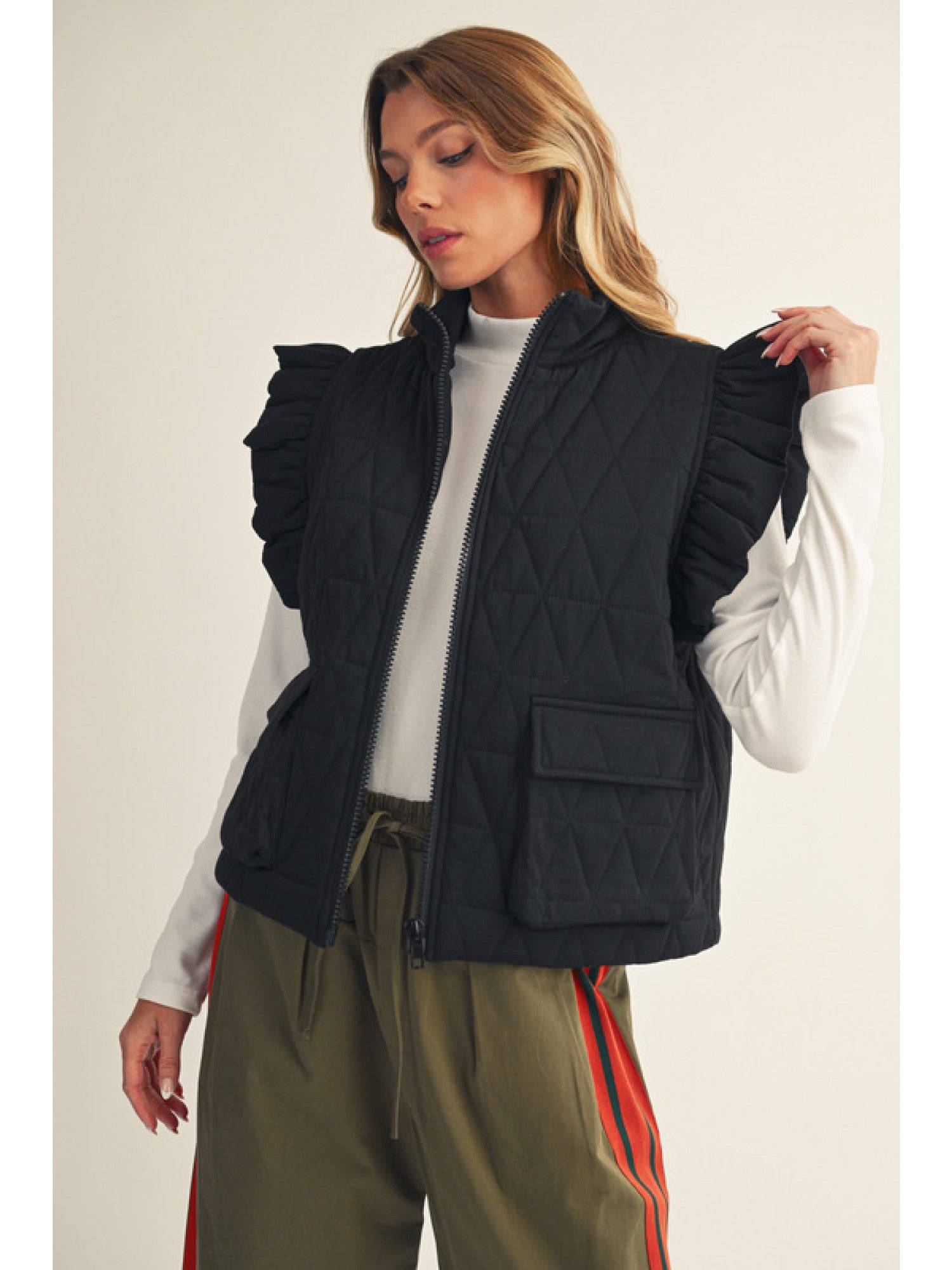 Cap Sleeve Quilted Vest