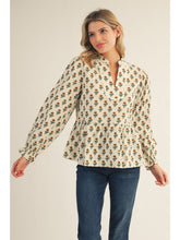 Load image into Gallery viewer, Floral Peplum Top

