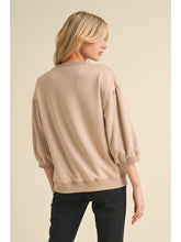 Load image into Gallery viewer, Solid Sweatshirt with Peasant Sleeves
