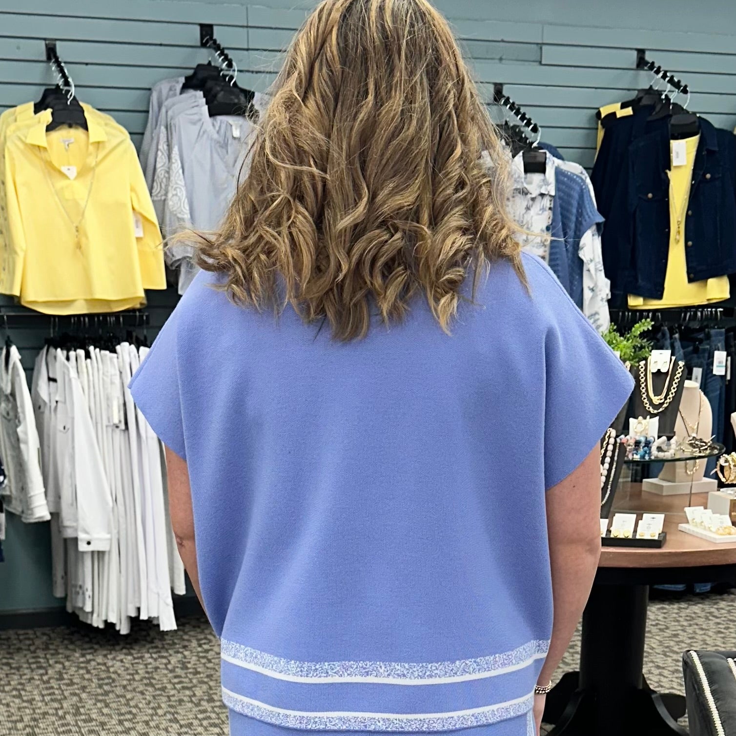 Solid Cap Sleeve Trim Top