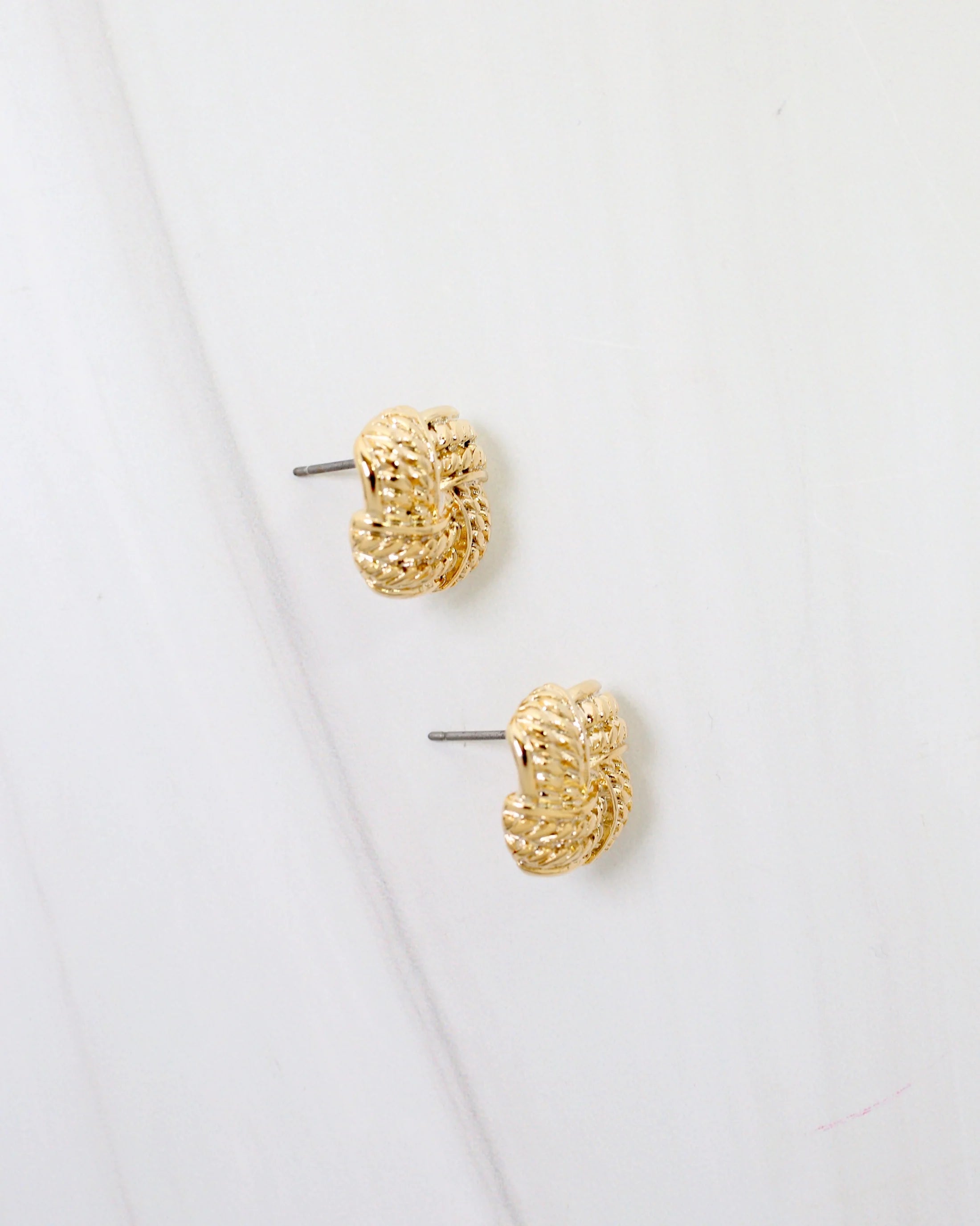Hoboken Square Knot Stud Earrings