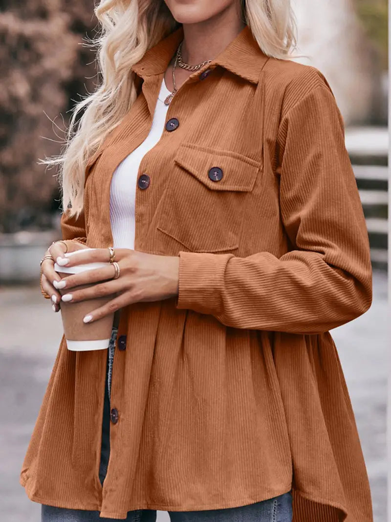 Corduroy Button Up Shacket
