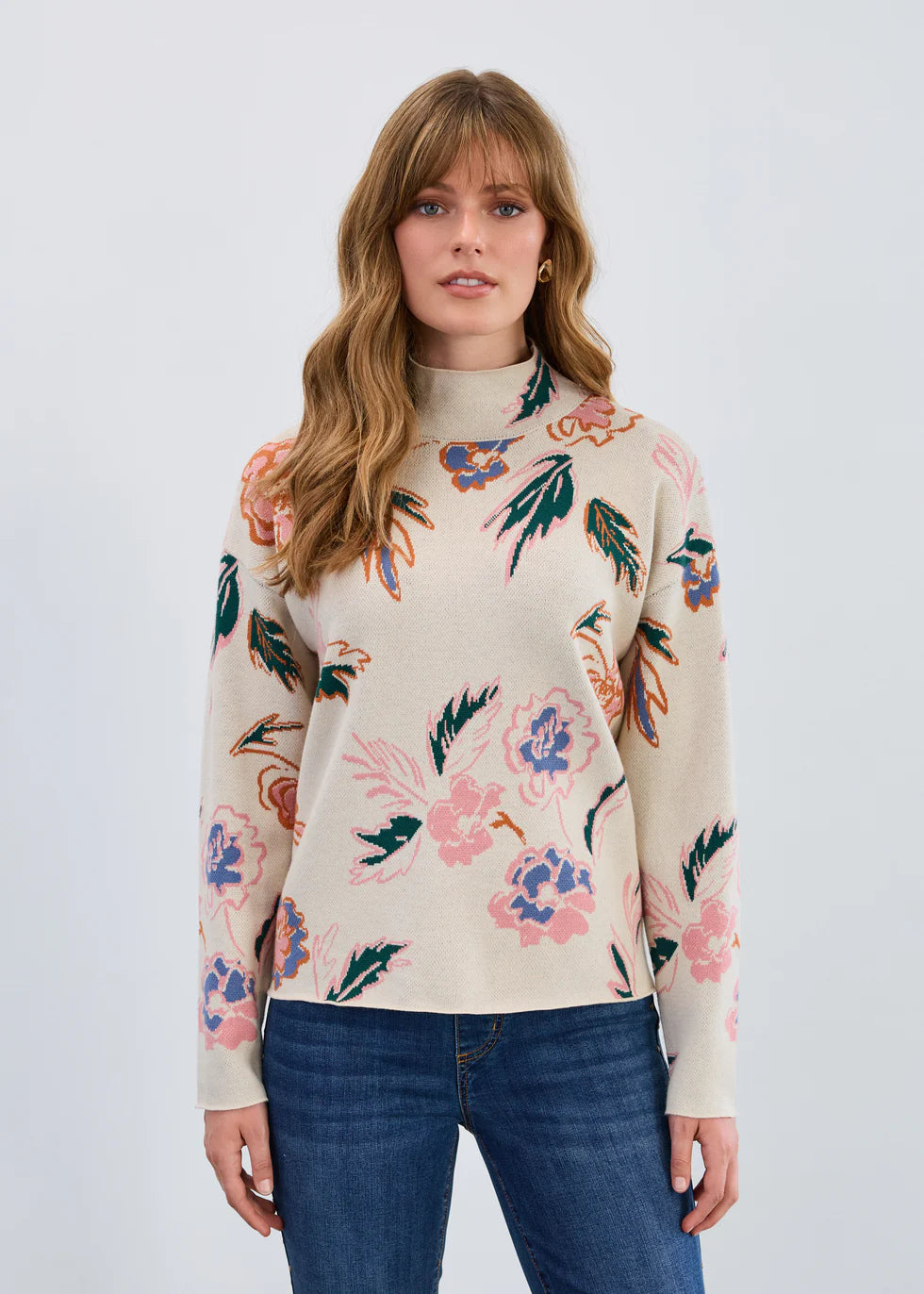 Mock Neck Loose Fit Sweater