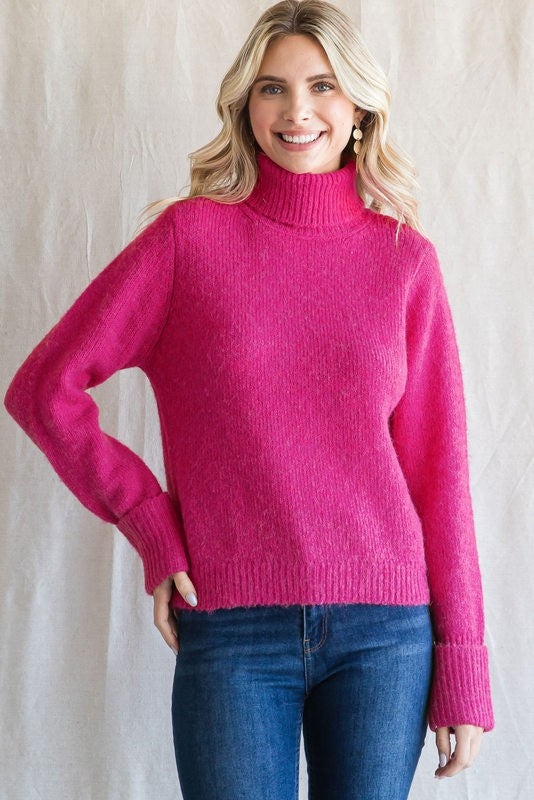 Soft Turtleneck Pullover Sweater