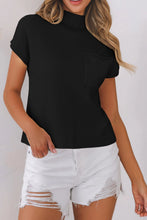 Load image into Gallery viewer, Patch Pocket Ribbed Knit Short Sleeve Sweater
