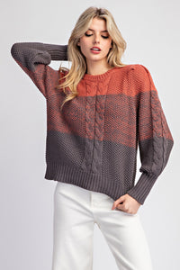 Ombre Cable Knit Sweater