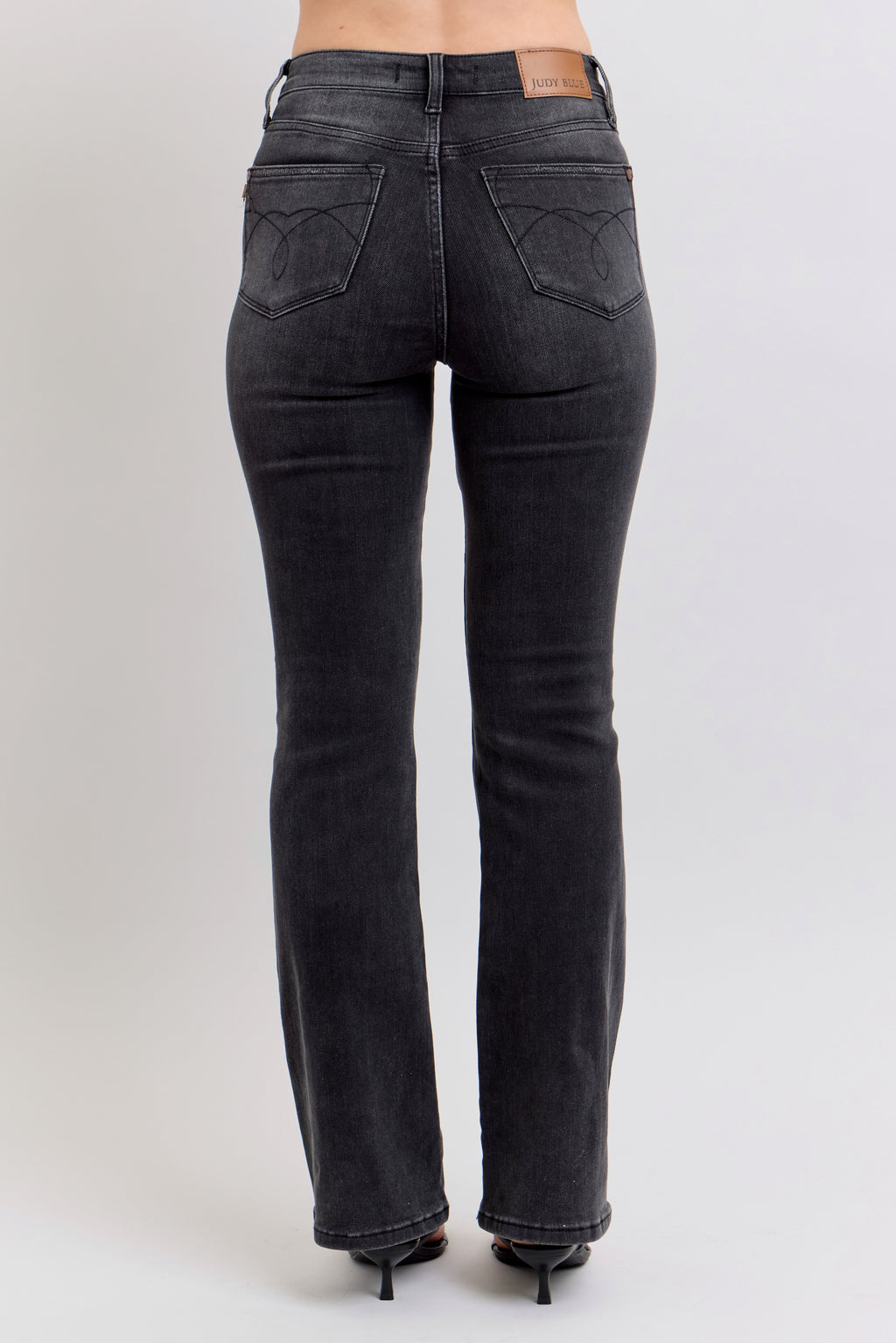 JUDY BLUE BLK WASHED DENIM 3 INSEAMS