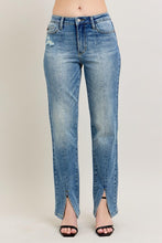 Load image into Gallery viewer, High Waisted Front Seam with Slit Straight Leg
