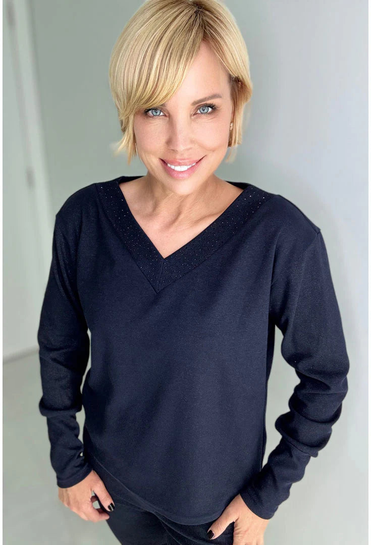 2413BLK The Taylor Vee Top