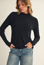 Load image into Gallery viewer, Long Sleeve Solid Mock Neck
