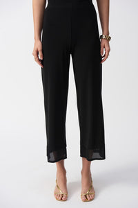 251187 Silky Knit Culotte Pants with Mesh Detail