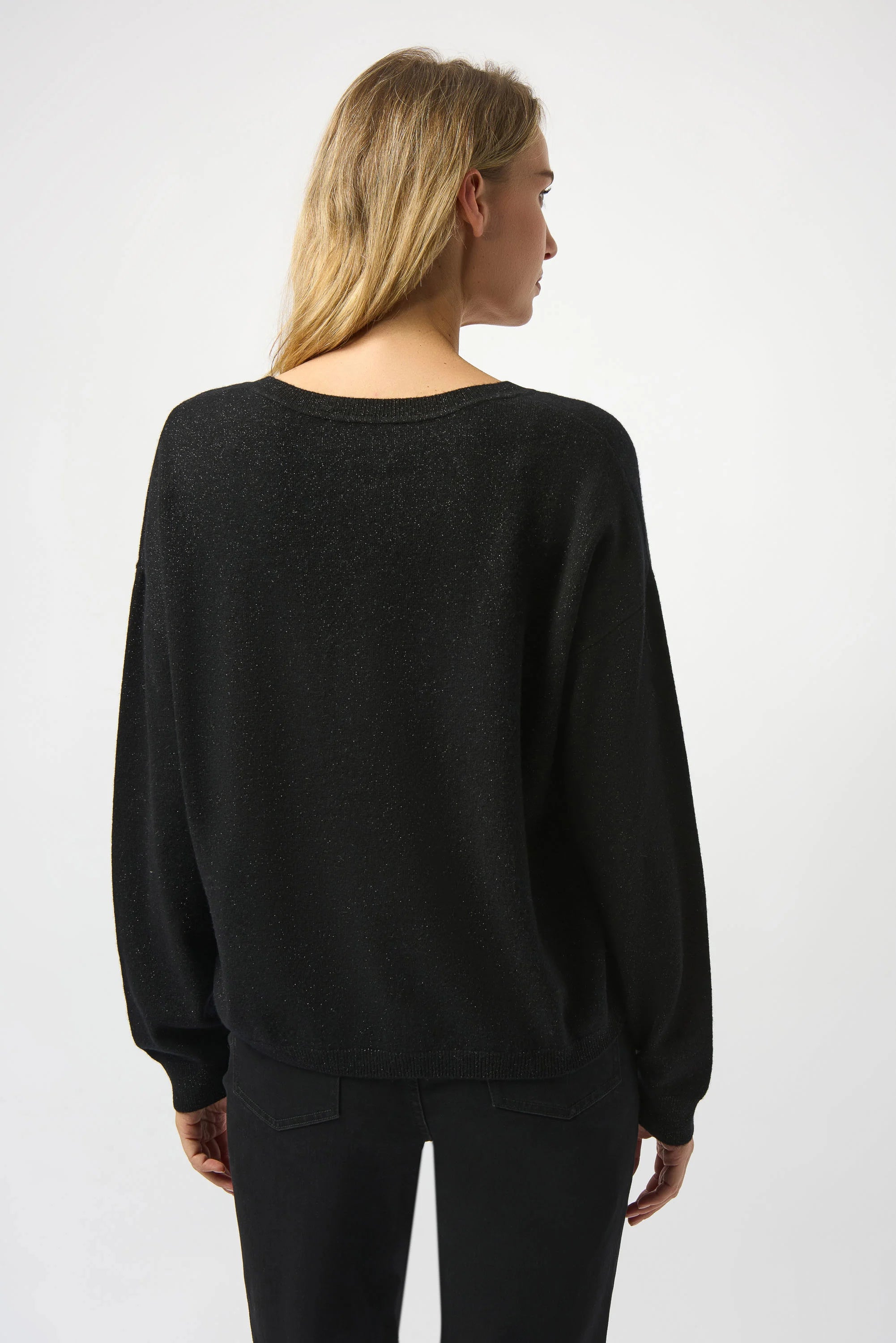 Wool Blend V-Neck Boxy Sweater