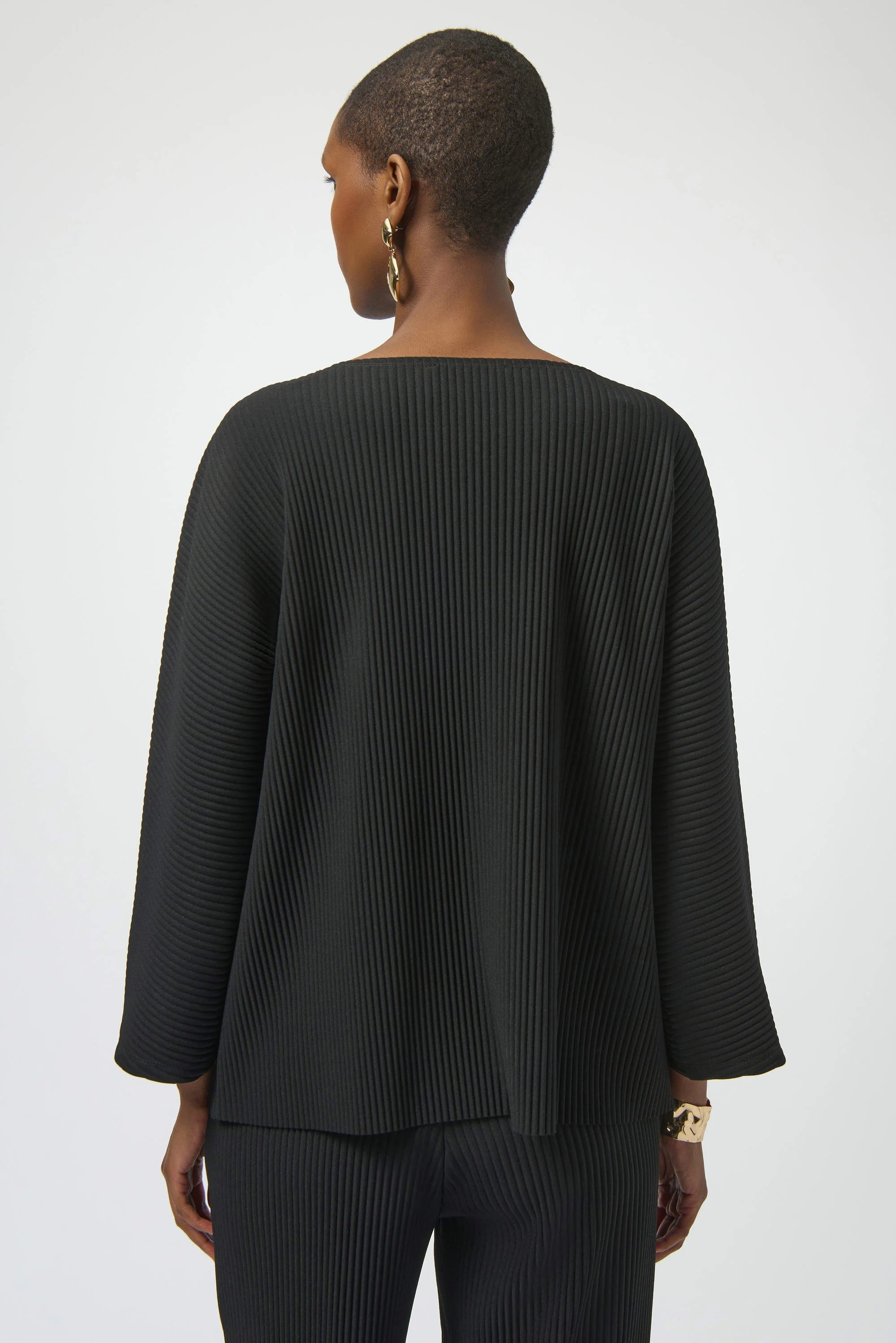 Pleated Scuba Crepe Boxy Top
