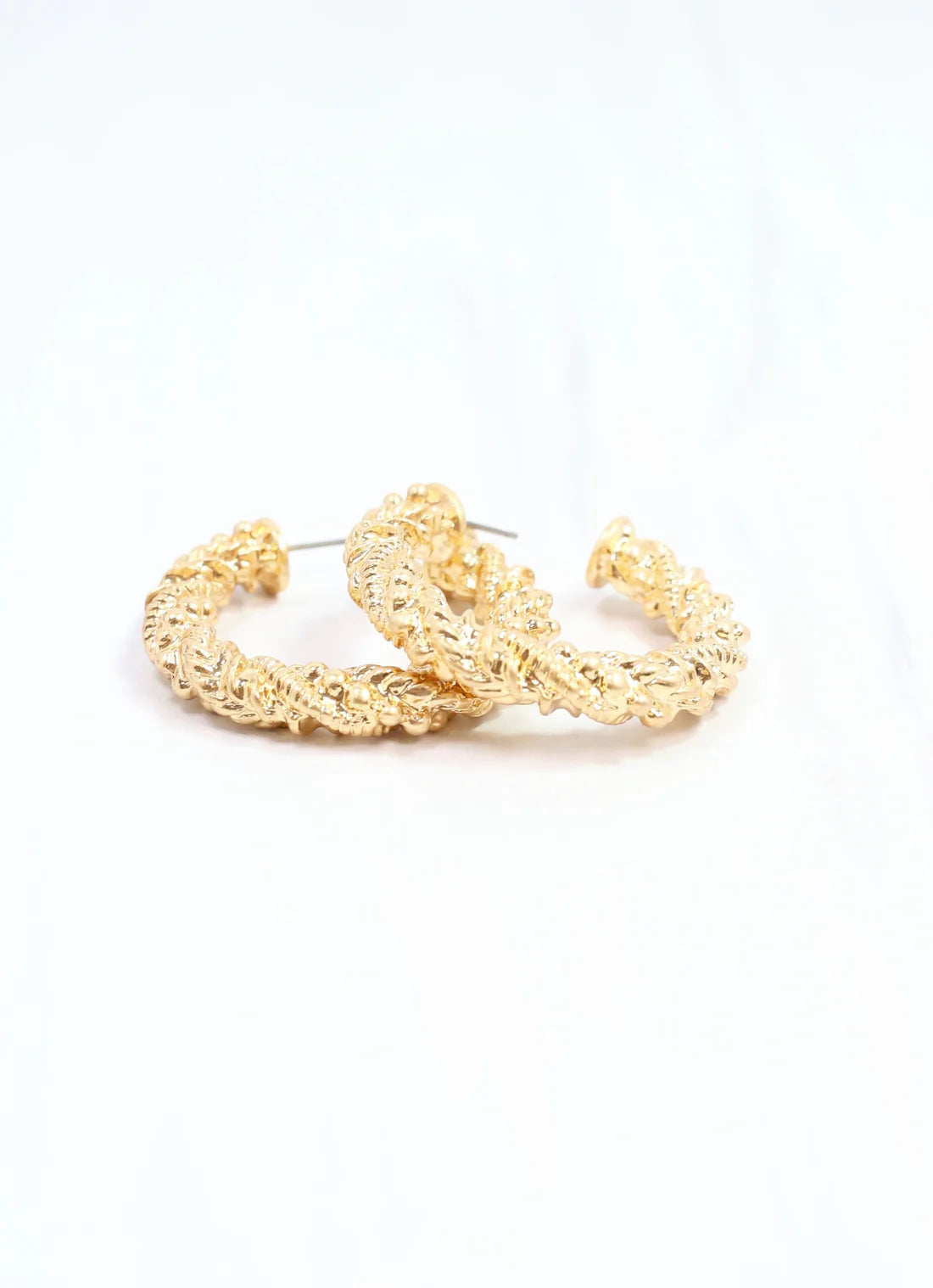 Allman Twisted Hoop Earring Gold