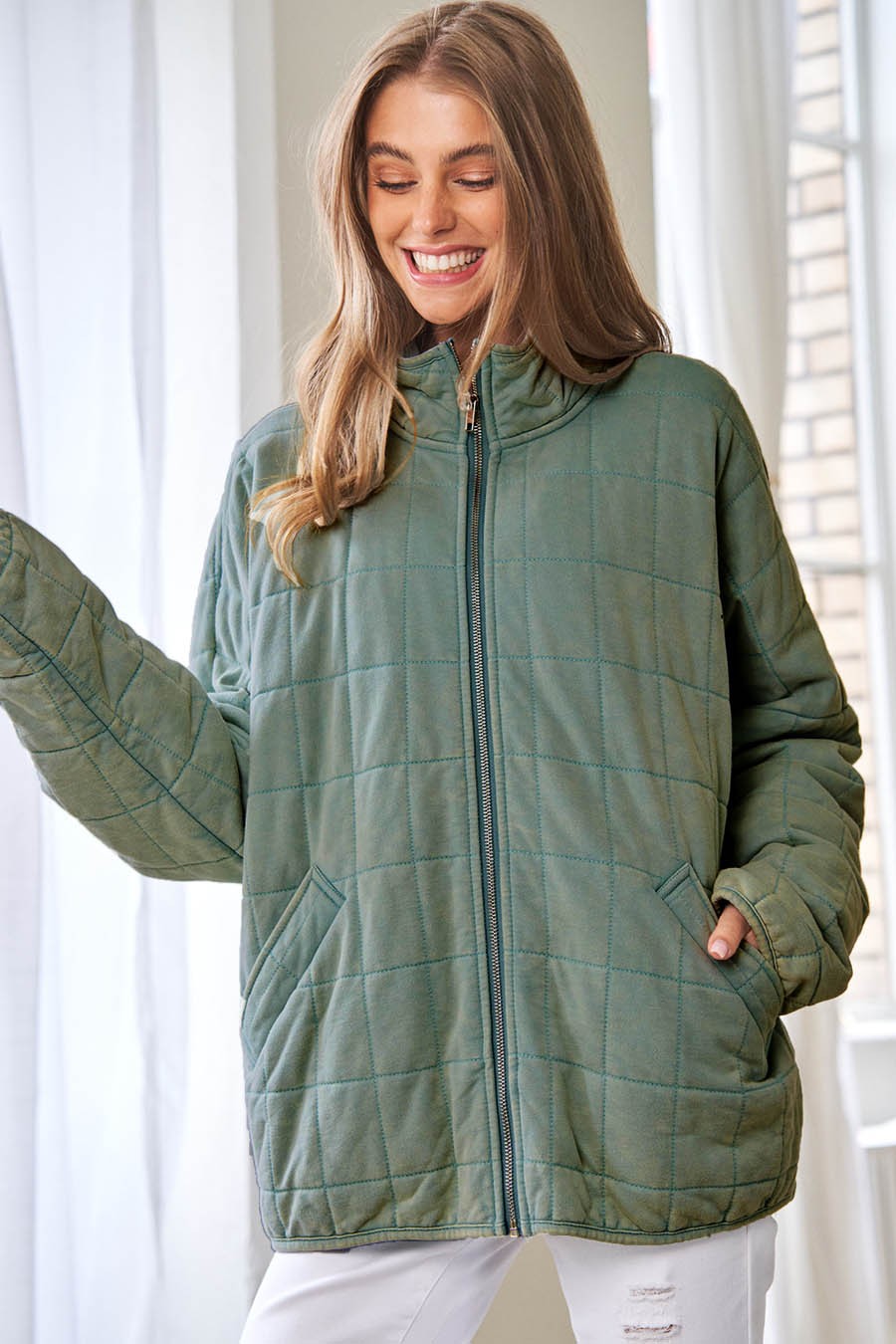 Soft Quilted Relaxed Fit Jacket