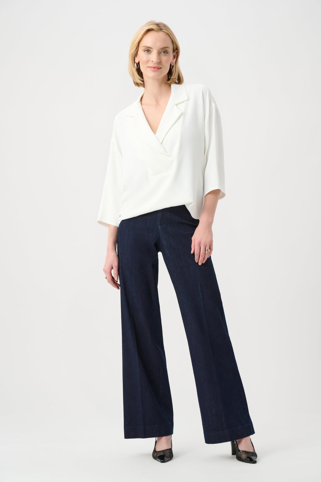 Woven Twill Boxy Top