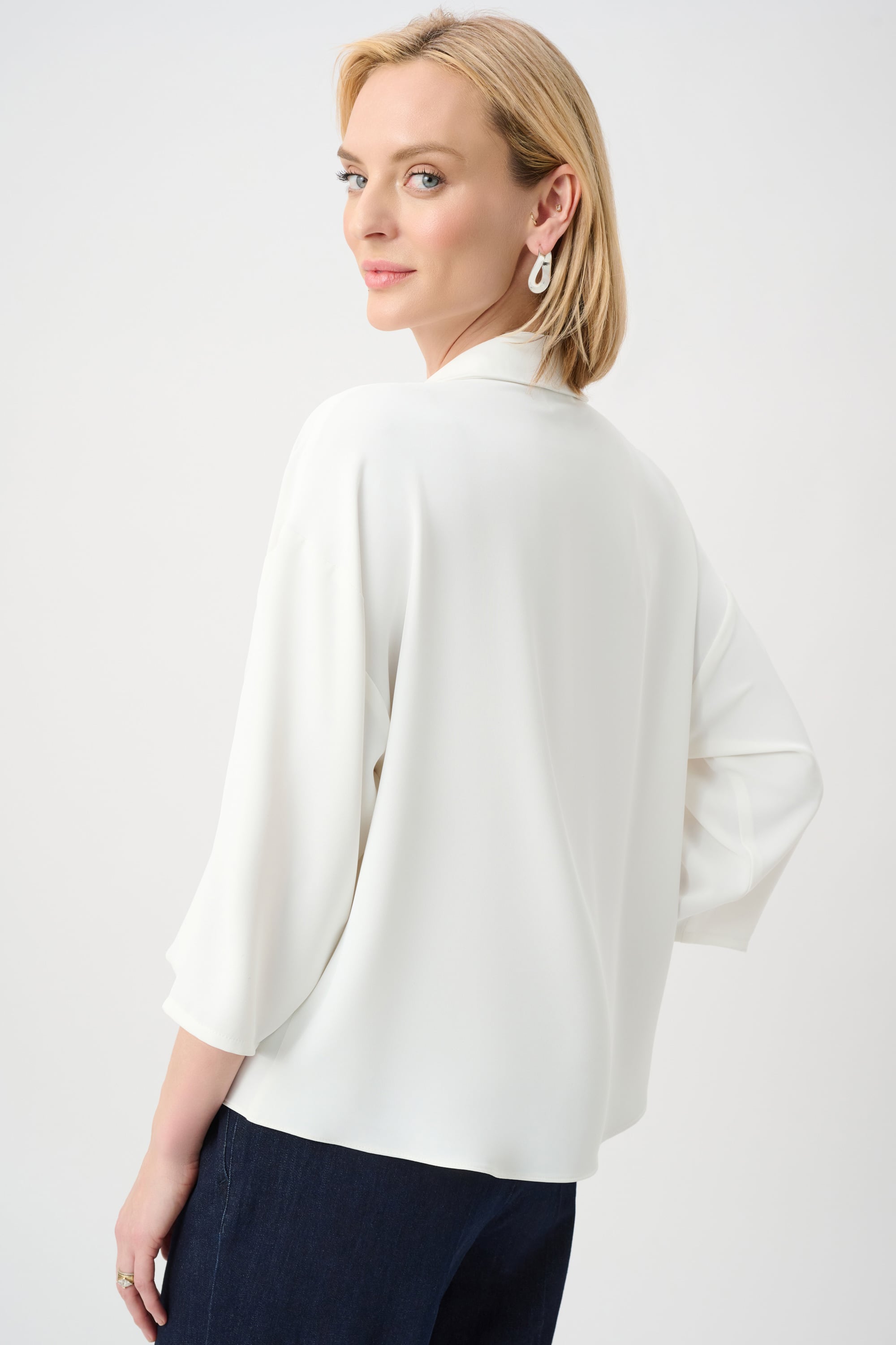 Woven Twill Boxy Top
