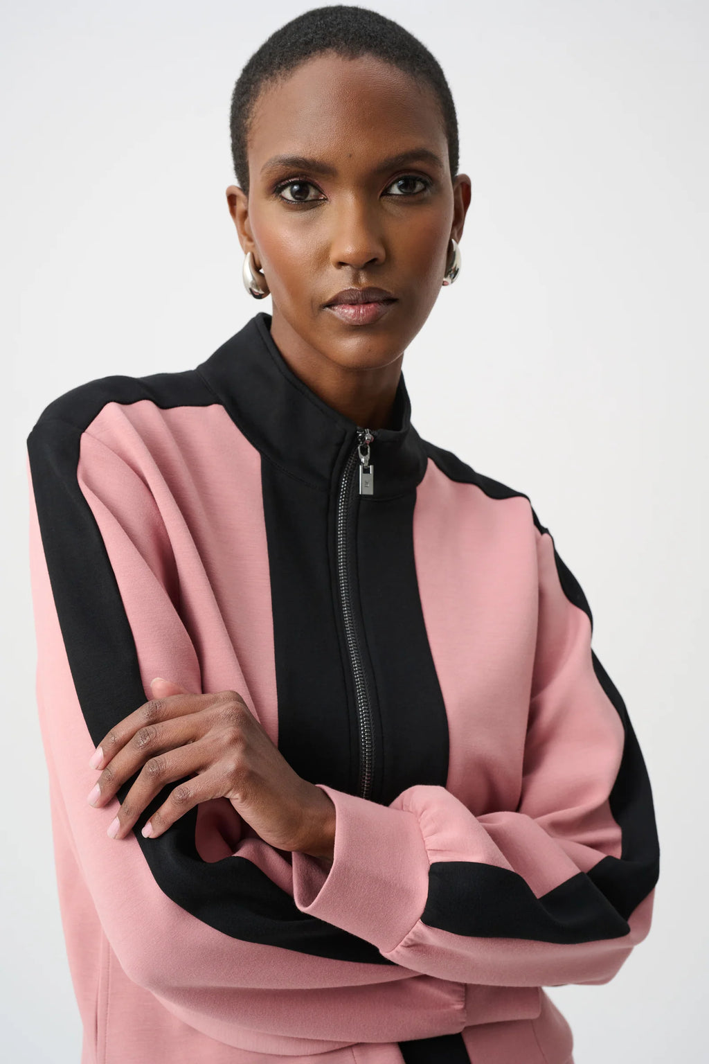Contrast Trim Zip Jacket