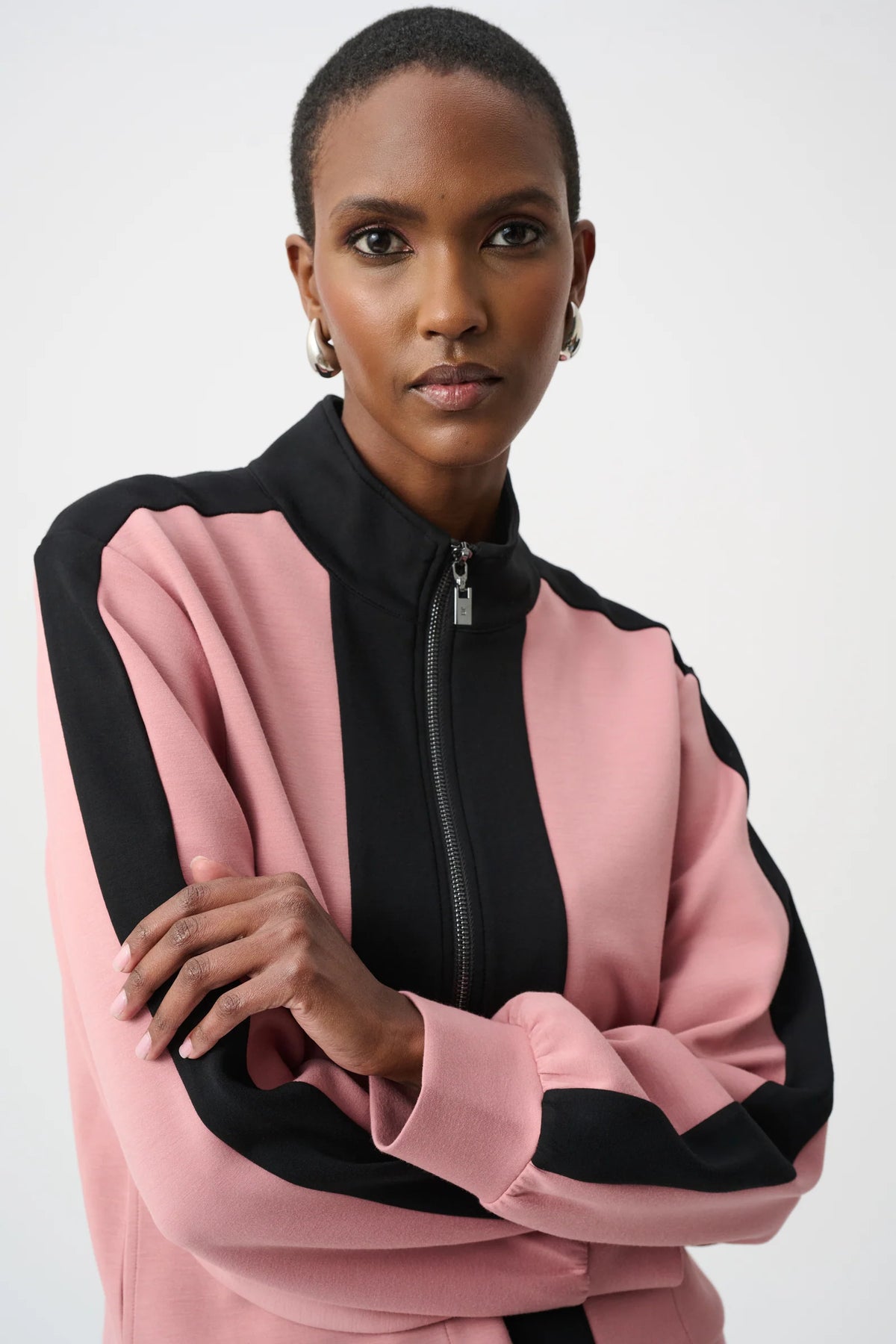 Contrast Trim Zip Jacket