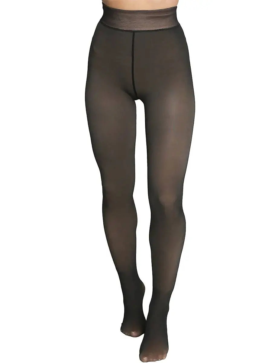 Fake Sheer Fleece Lined Pantyhose Tights