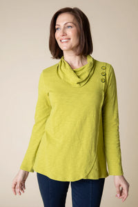 27518 Peruvian Cotton Wrap Cowl Top