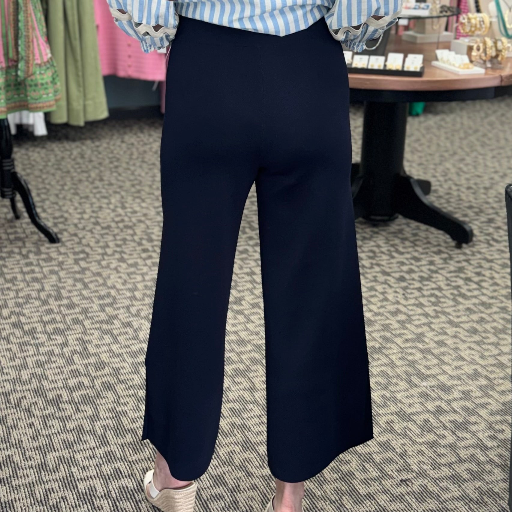 Viscose Blend Culotte Pants