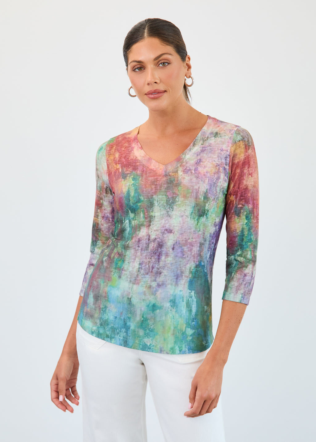 3139451 Long Sleeve V-Neck Top