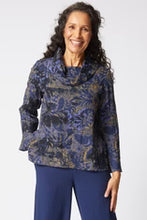 Load image into Gallery viewer, 33922 Express Travel Jacobian Floral Cowl Pullover
