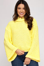 Load image into Gallery viewer, Wide Sleeve Mock Neck Sweater
