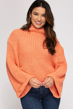Load image into Gallery viewer, Wide Sleeve Mock Neck Sweater
