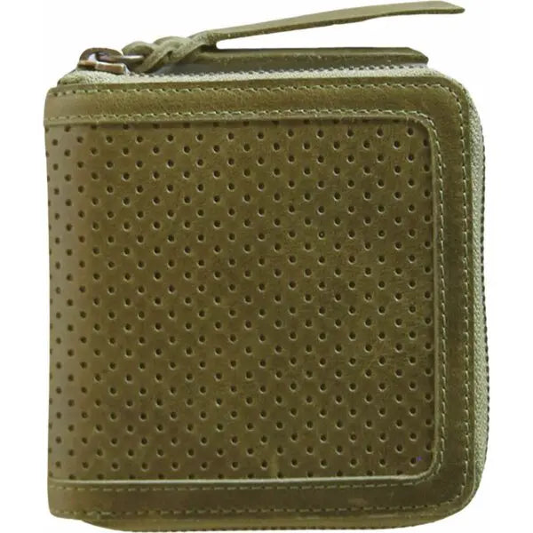 Mini Zip Around Leather Wallet