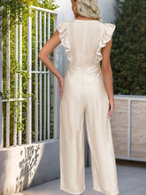 Load image into Gallery viewer, Lotus Leaf Sleeve Straight Leg Jumpsuit
