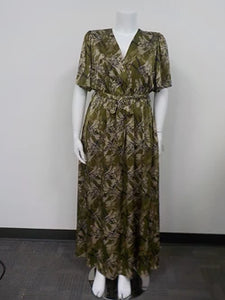 Bell Sleeve Floral Print Maxi Dress