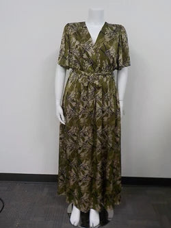 Bell Sleeve Floral Print Maxi Dress