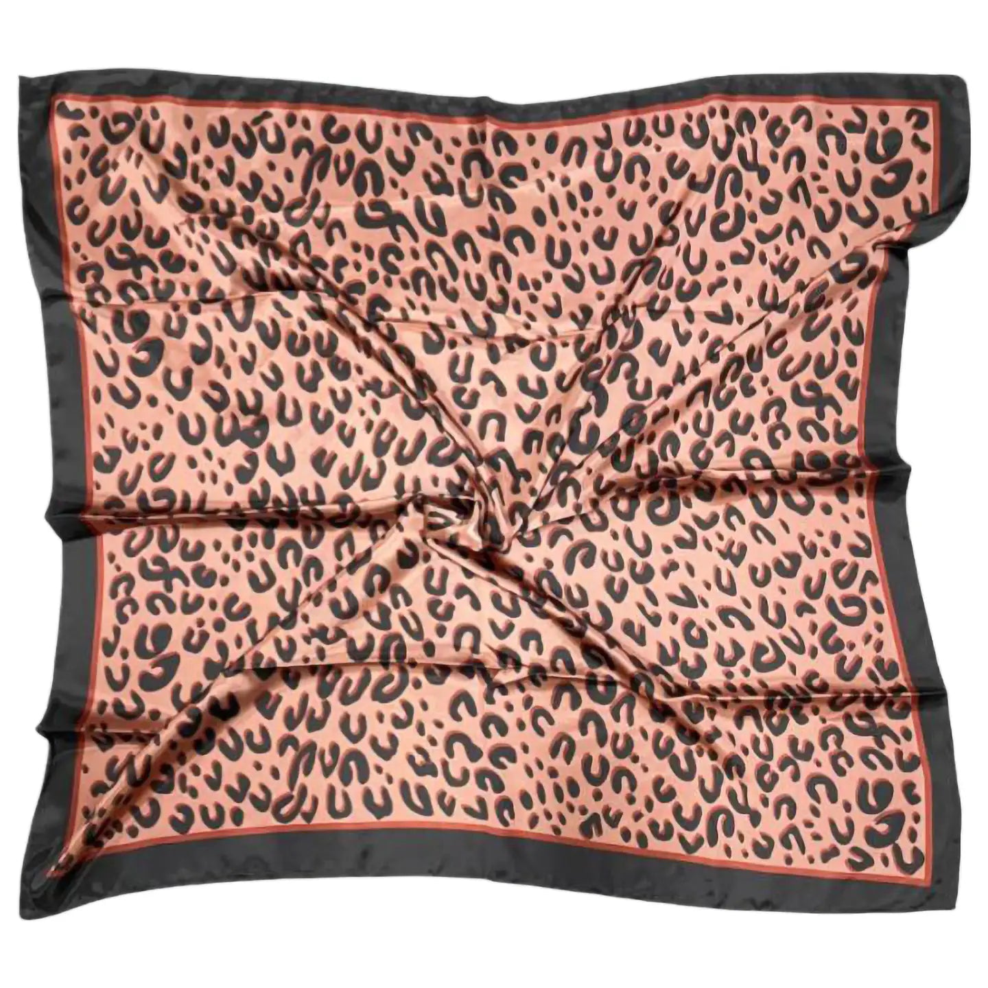 Abstract Leopard Delicate Faux Silk Square Scarf