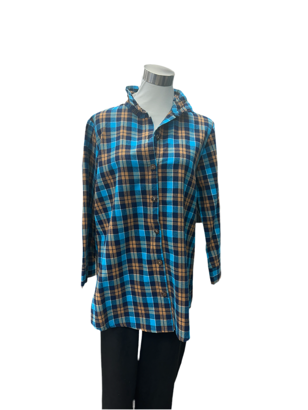 PL88-401 Wire Collar Plaid Shirt