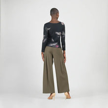 Load image into Gallery viewer, T12WP2 Brush Print Soft Side-tie Sweater
