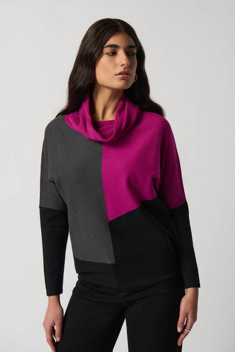 233954 Colour-Block Cowl Neck Sweater4