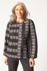 49232 Embroidered Cotton Button Back Pullover