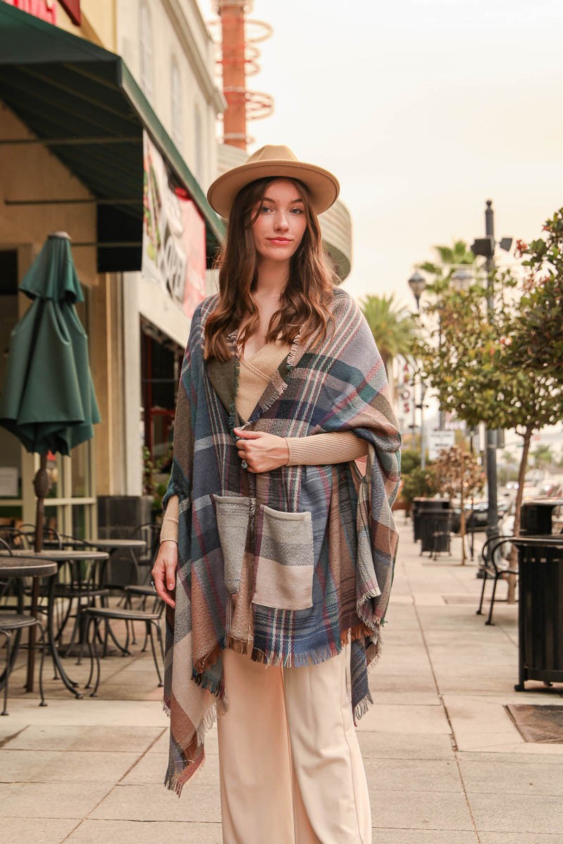 Plaid Pocket Wrap