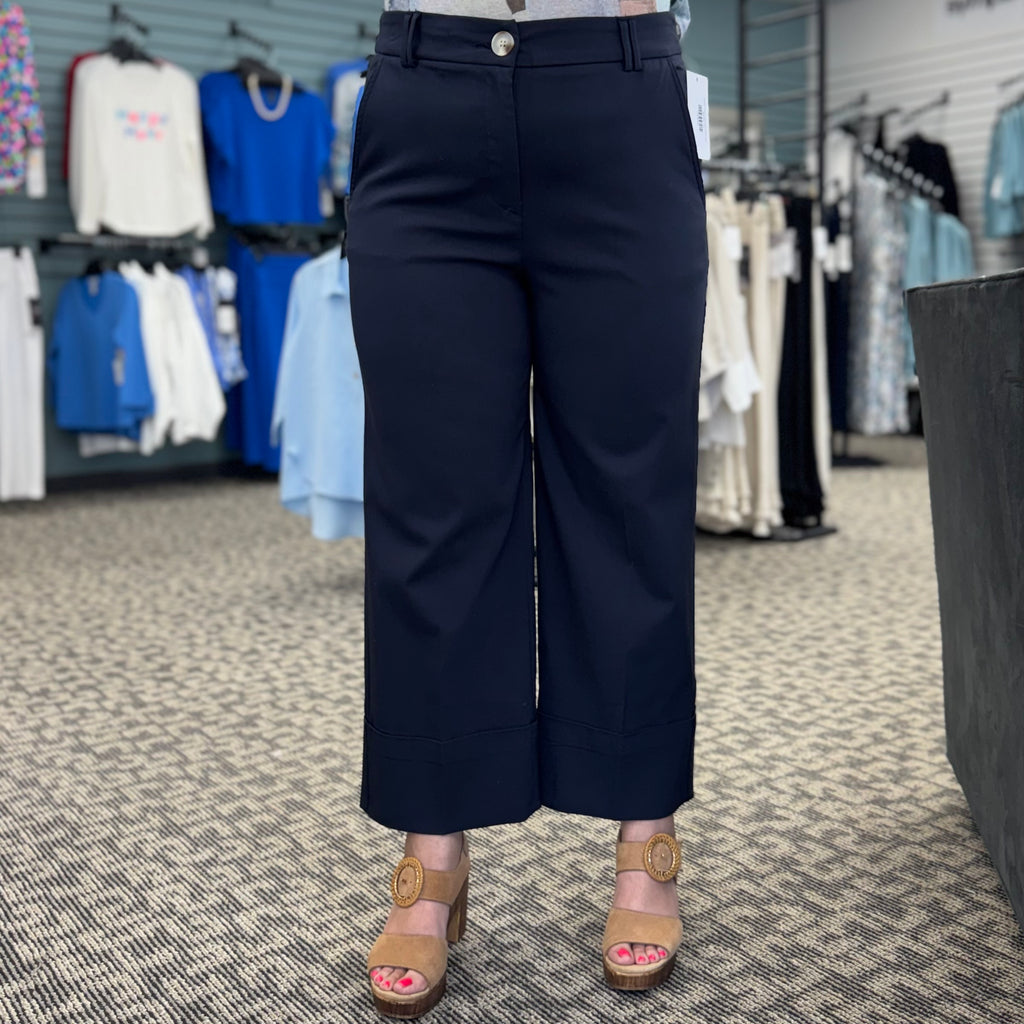Renuar Trouser Pant with Cuffed Hem